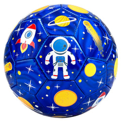 INPODAK astronaut blue ball close-up shows glittering surface for outdoor play.
