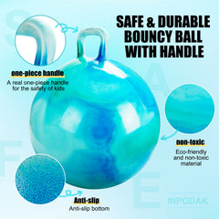 INPODAK hopper ball indoors enables safe indoor bouncing.