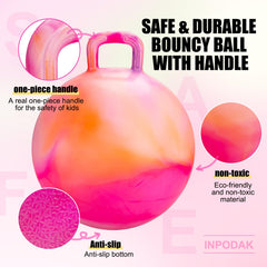 Children playing with INPODAK Hopper Ball shows active, energetic fun.