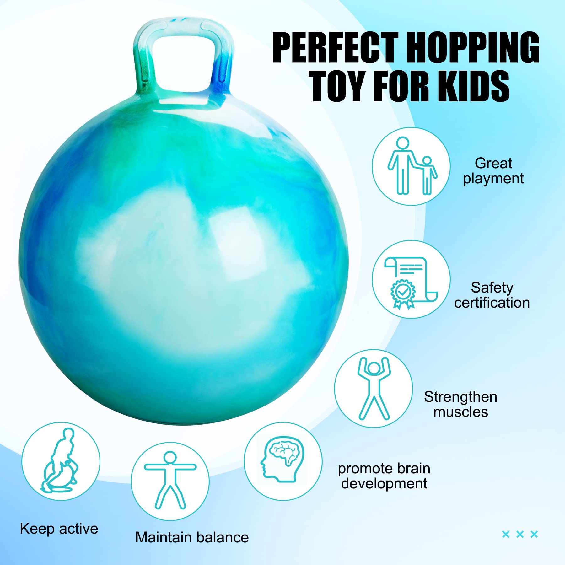 INPODAK hopper ball outdoors supports active, balanced fun.