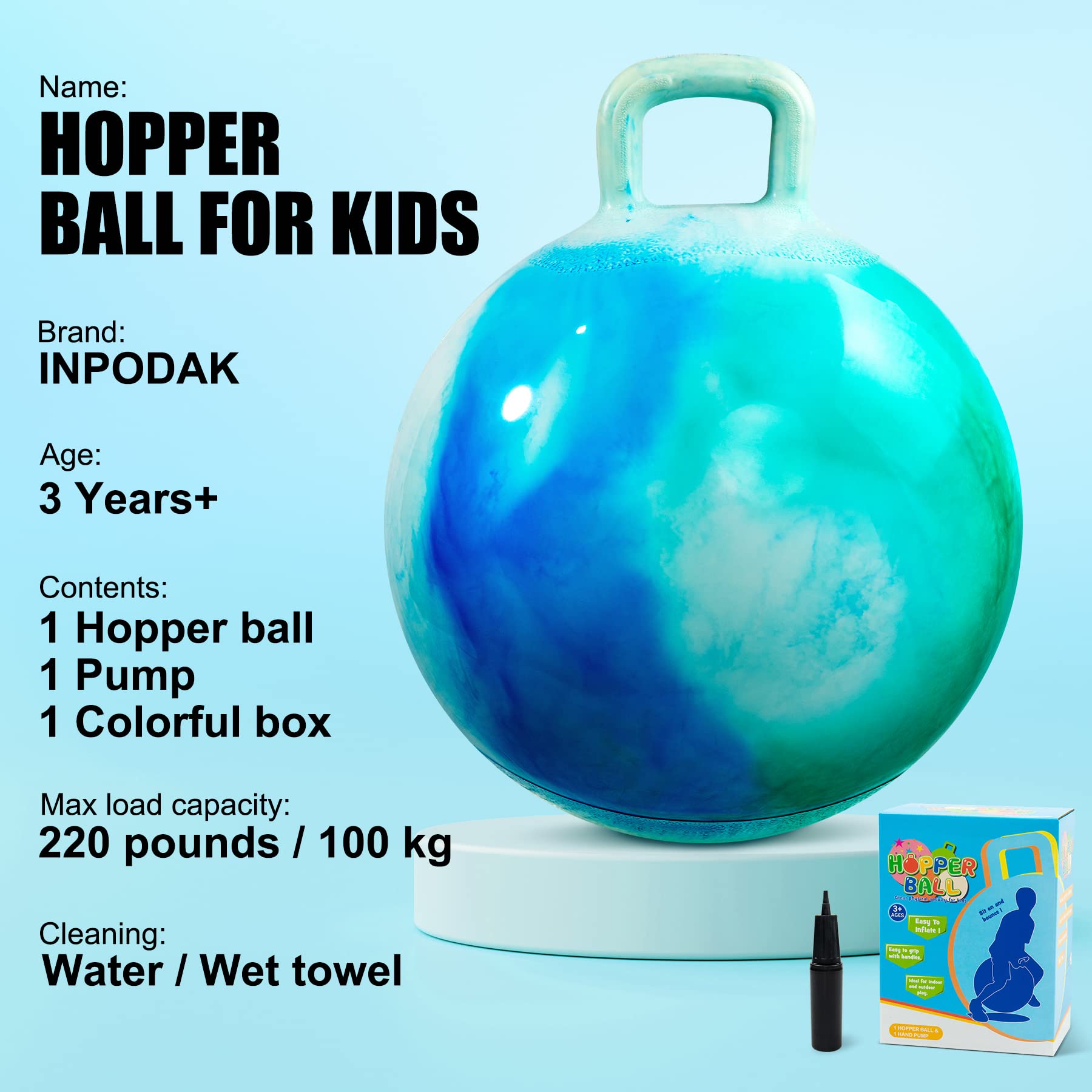 INPODAK hopper ball outdoor play shows kids leaping with energy