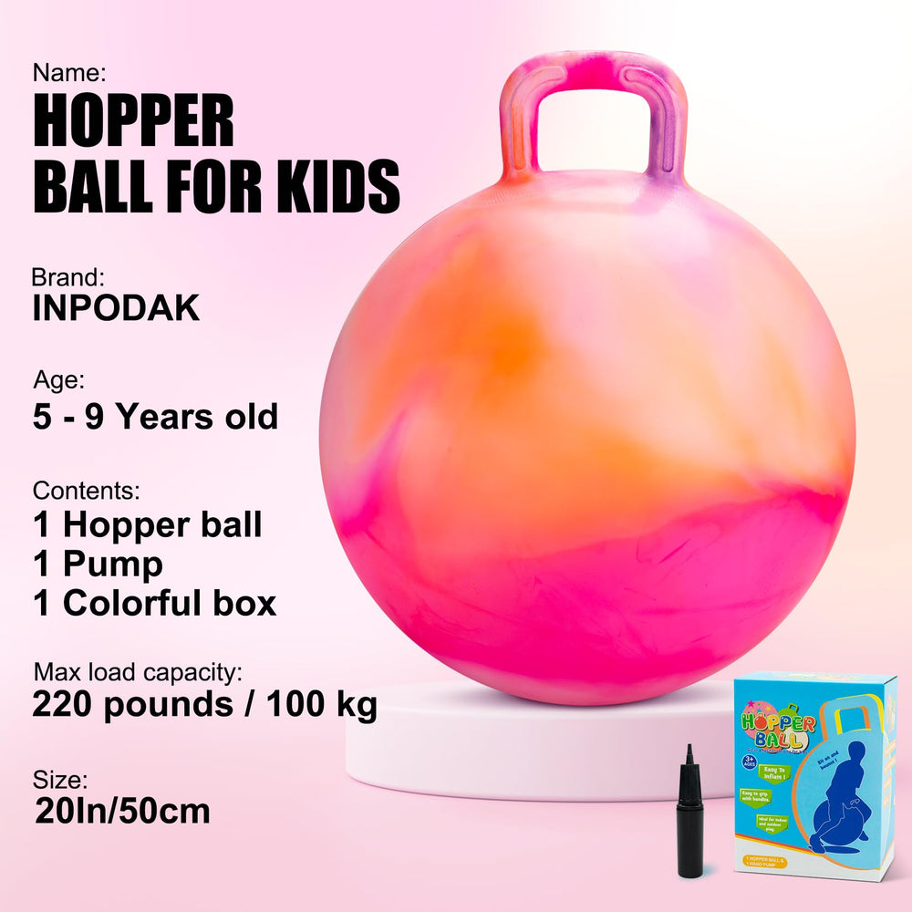 INPODAK Hopper Ball pump included for easy inflation and quick setup.