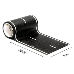 InRoad Toys PlayTape curved-road-connector demonstrates easy twists for custom layouts.