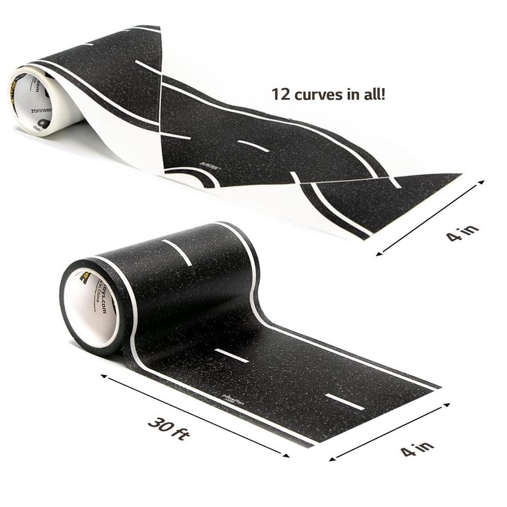 InRoad Toys PlayTape curves roll adds 12 curved sections for realistic driving layouts.
