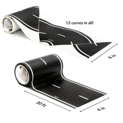 InRoad Toys PlayTape curves roll adds 12 curved sections for realistic driving layouts.