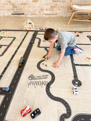InRoad Toys PlayTape safe for floors and walls, mess-free fun.
