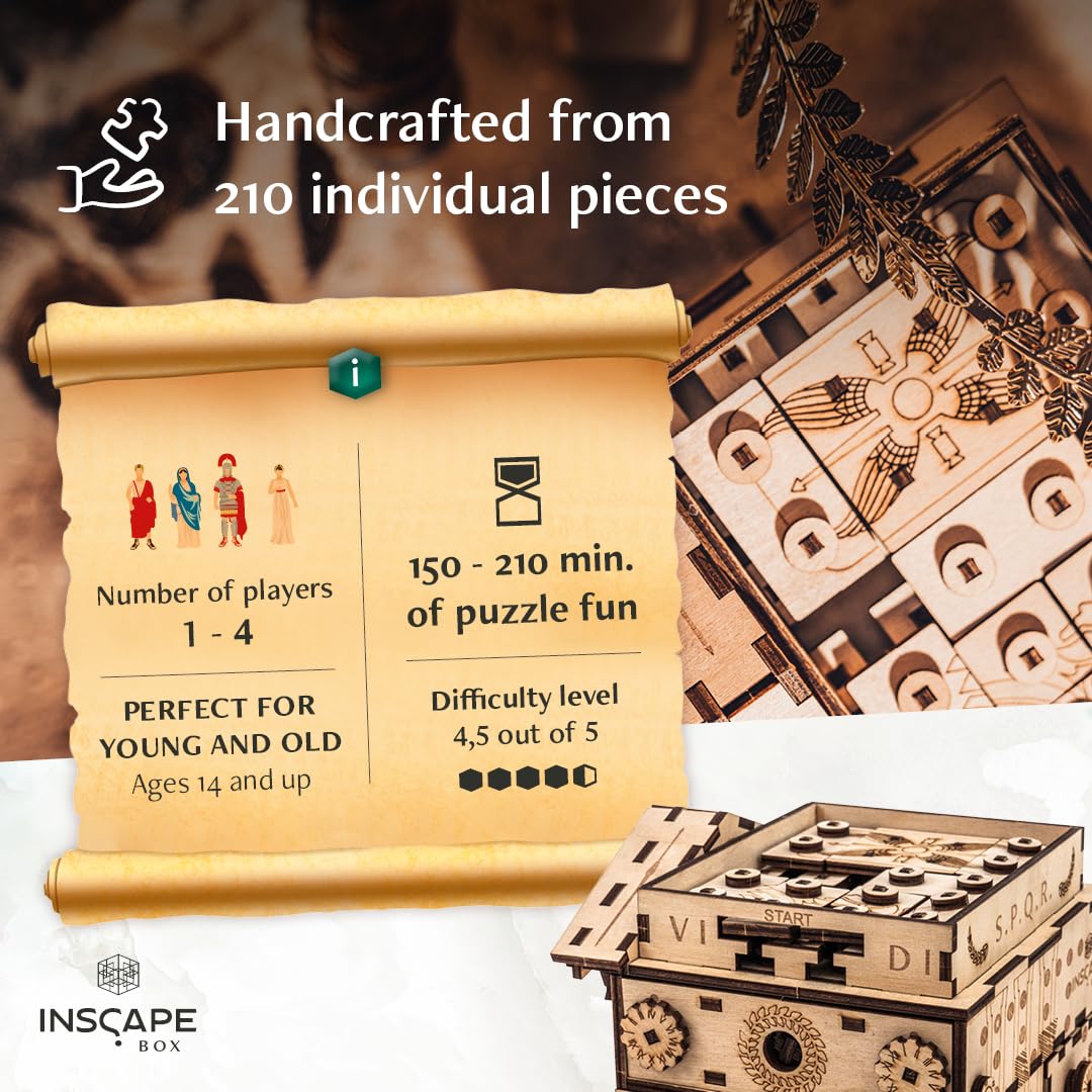 INSCAPE Caesar's Riches Puzzle Box open box reveals hidden compartments for secret gifts