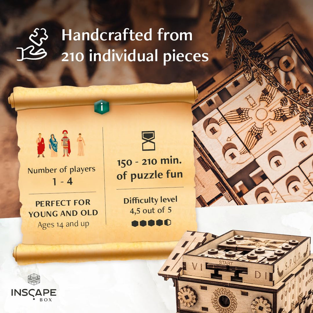 INSCAPE Caesar's Riches Puzzle Box open box reveals hidden compartments for secret gifts