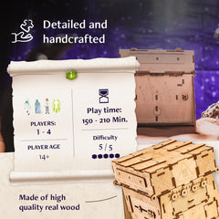 INSCAPE Cosmic Artifact Puzzle Box open reveals hidden compartments perfect for secret keepsakes.
