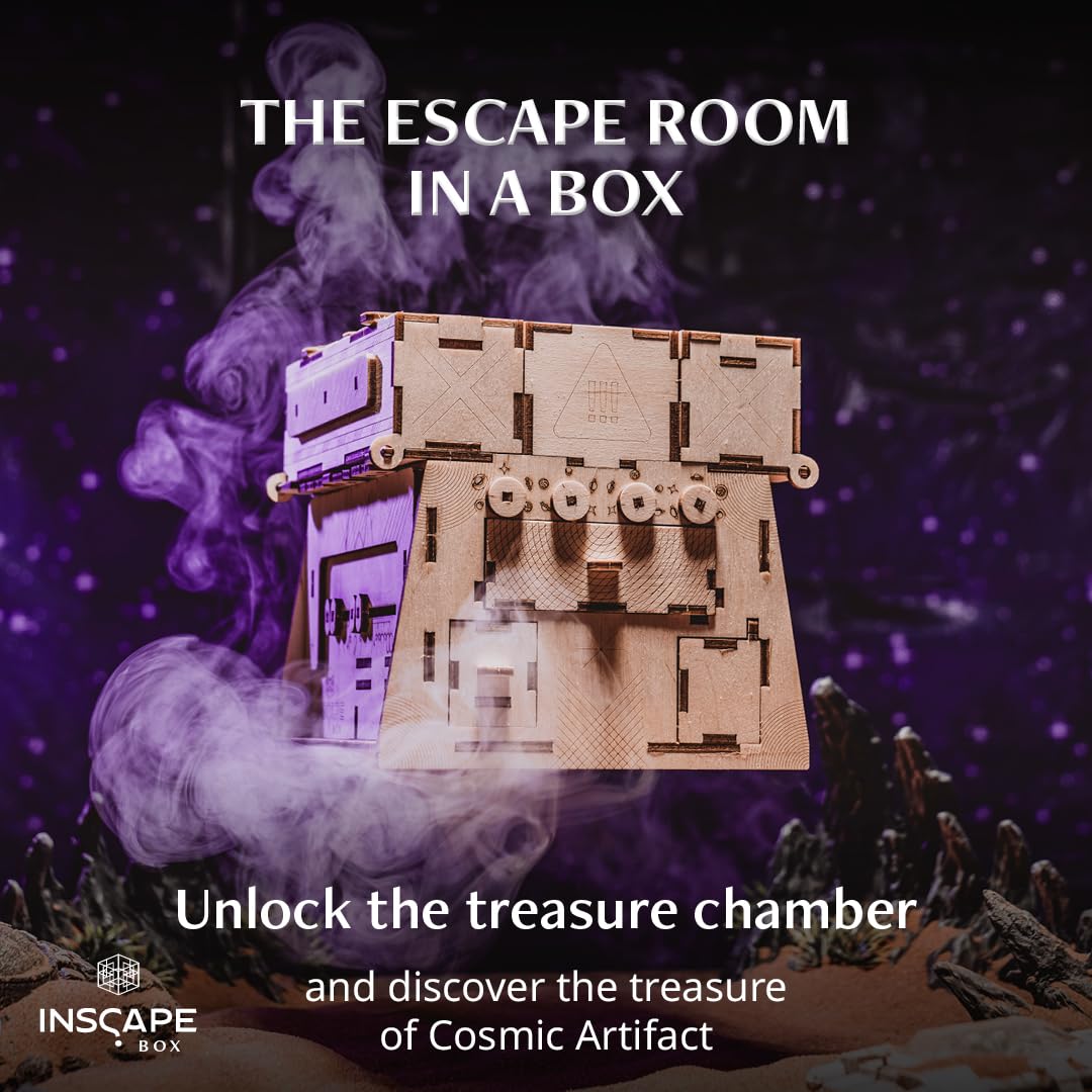 INSCAPE Cosmic Artifact Puzzle Box replay-ready design enables reset and new play sessions.