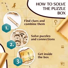 INSCAPE Hidden compartments puzzle box shows secret storage and playful mystery during play.
