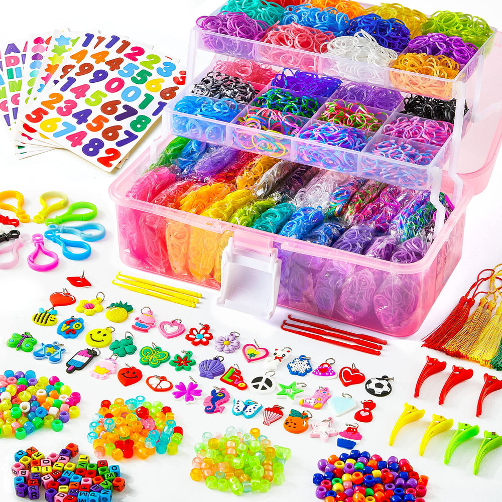 INSCRAFT 17500+ rubber bands kit contents for organized crafting