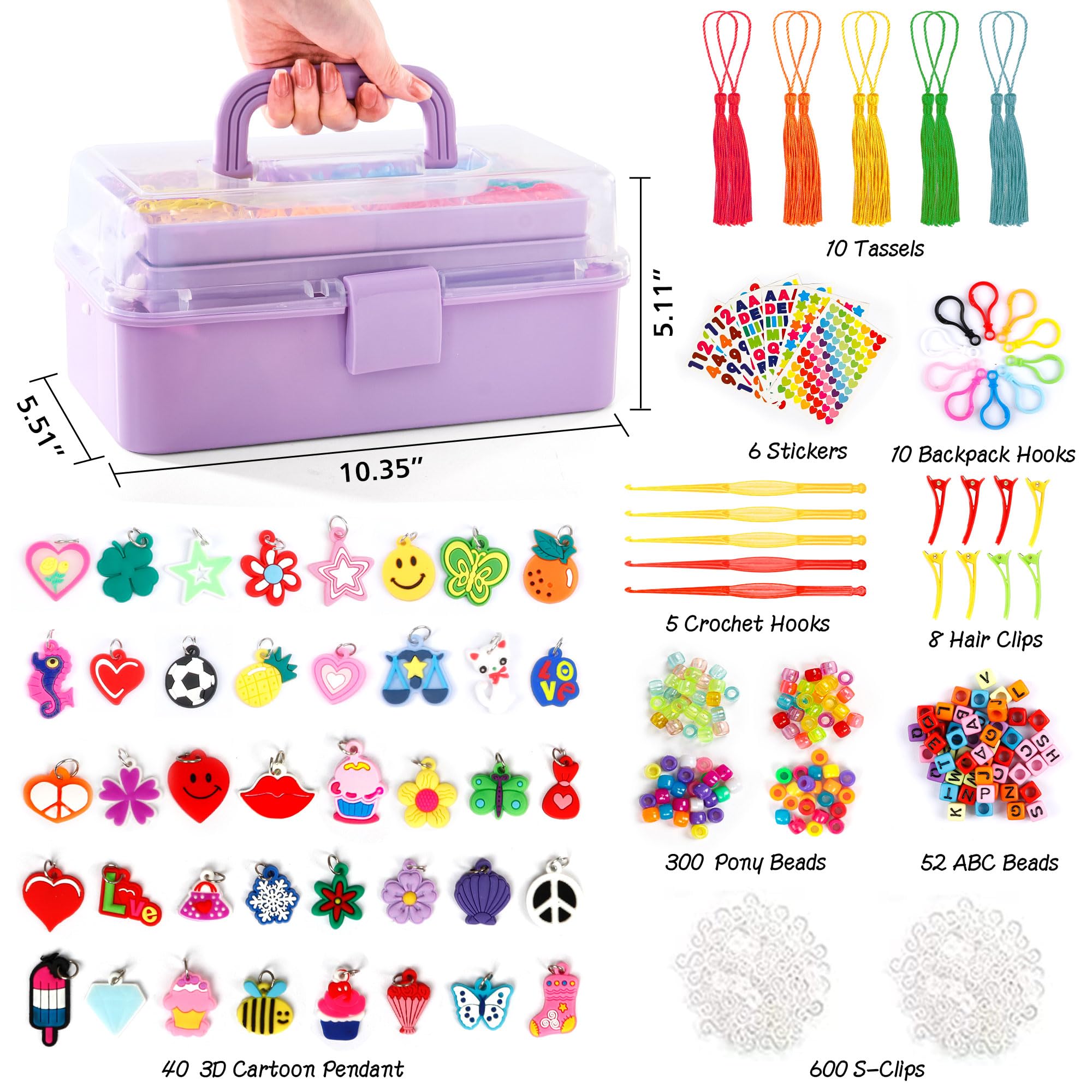 INSCRAFT 28-color rubber bands for mix-and-match loom designs