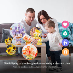Insgen artificial flowers bouquet blocks display a vibrant, fade-free arrangement for any room.
