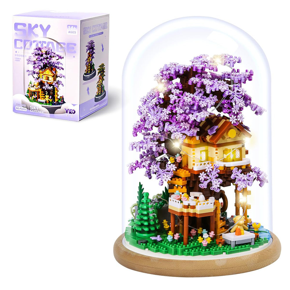 Insgen Cherry Blossom Tree House kit displays delicate blossoms for a calming, decorative display.