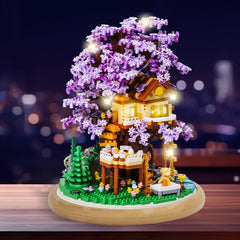 Interchangeable purple and yellow flower sets by Insgen allow customizable room accents.