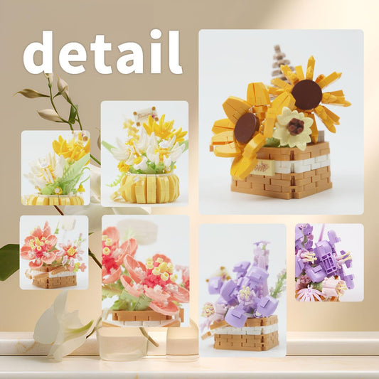 Insgen miniature bricks bonsai model showing compact block assembly for creative DIY.