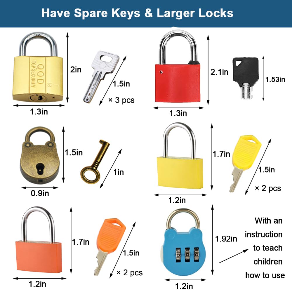 Inslat Montessori lock and key set, six styles, supports early matching skills.
