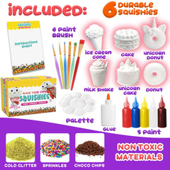 Insnug Paint Your Own Squishies Kit – glue and brushes for easy craft assembly