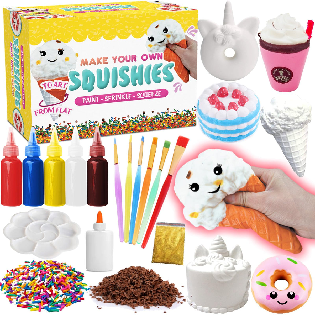 Insnug Paint Your Own Squishies Kit – unicorn dessert squishy for creative sensory play