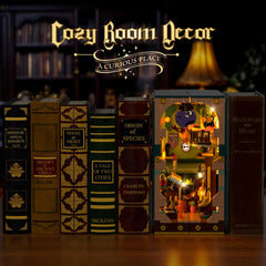 INSOON Magic Potion Book Nook second-floor chandelier lights the scene warmly.