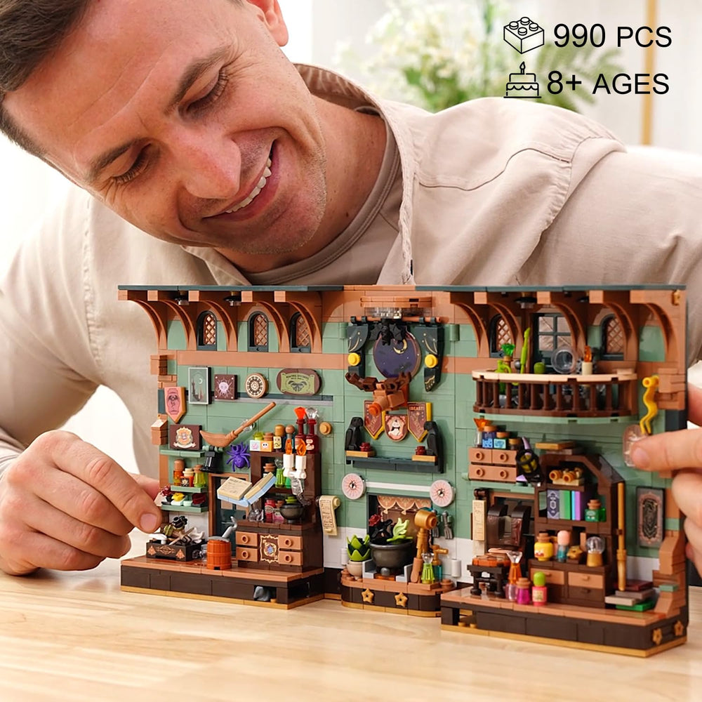 INSOON Magic Potion Book Nook side view shows intricate miniature details.