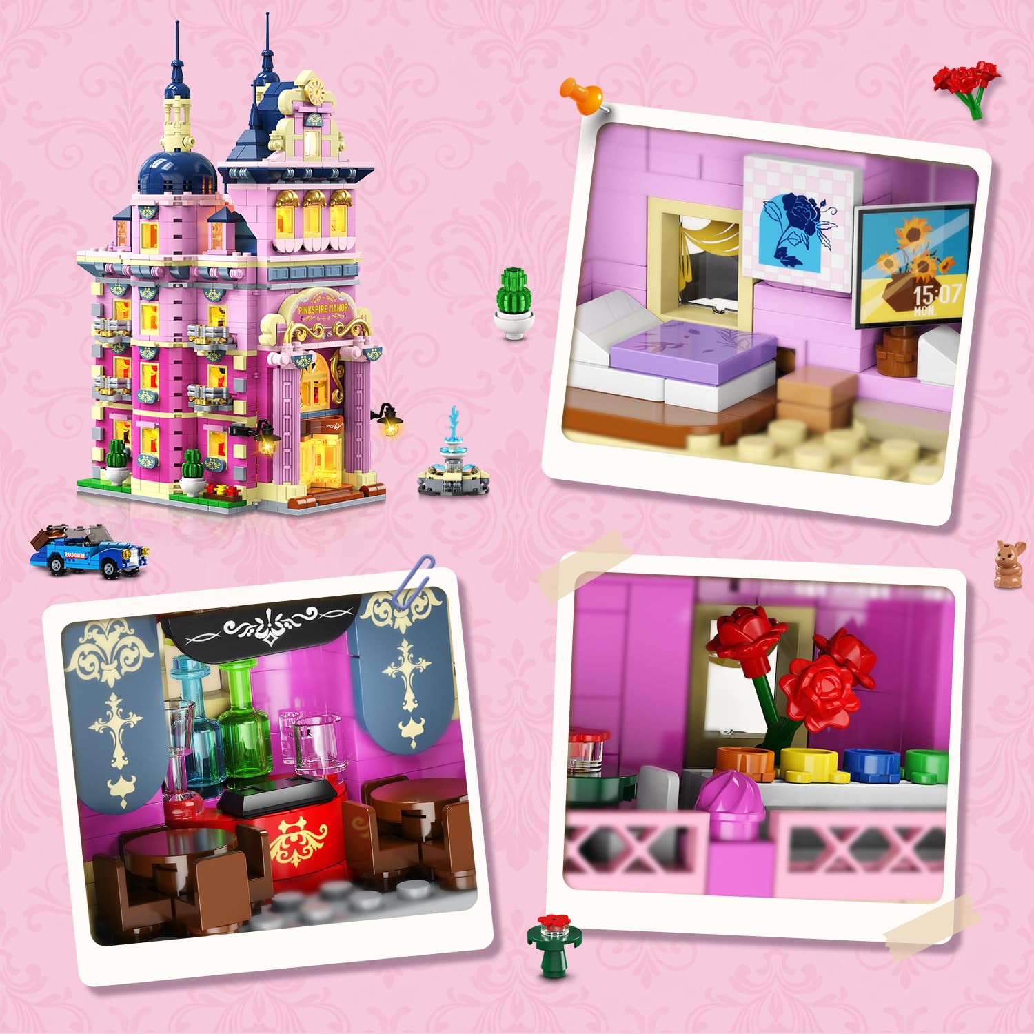 INSOON Pink Estate Cozy Resting Spaces offers a cozy nook for imaginative play.