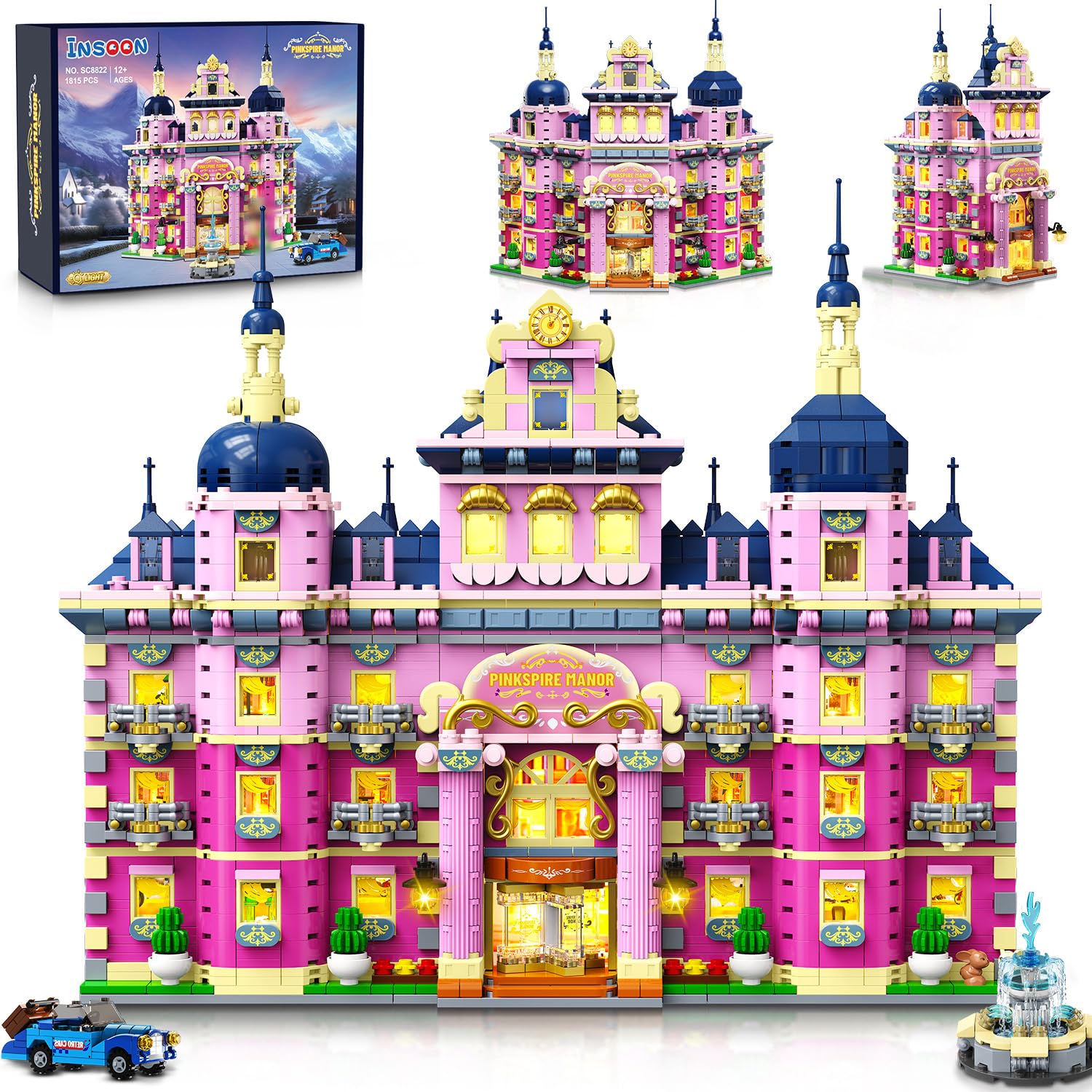 INSOON Pink Estate Front View showcases a romantic display for home decor.