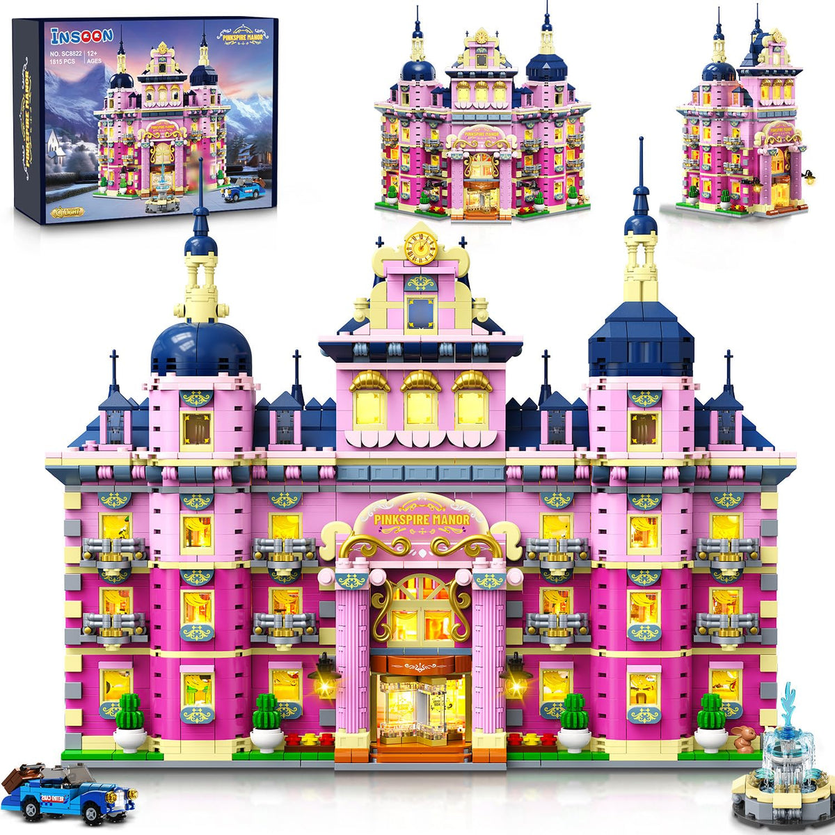 INSOON Pink Estate Front View showcases a romantic display for home decor.