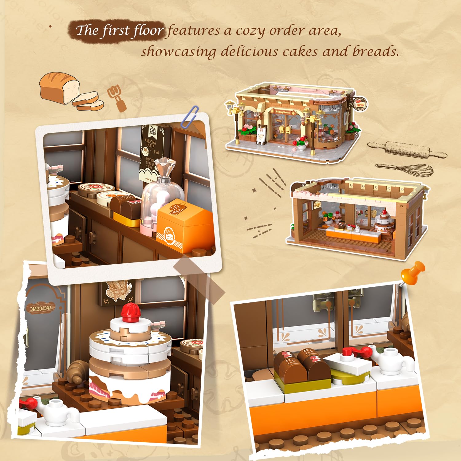INSOON second-floor bakery scene featuring desserts ready for display and storytelling.