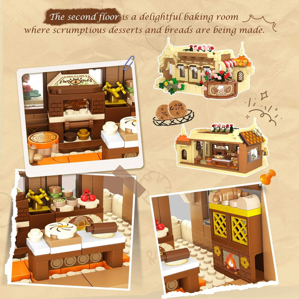 INSOON top-floor clock and warm lighting for cozy bakery ambiance.