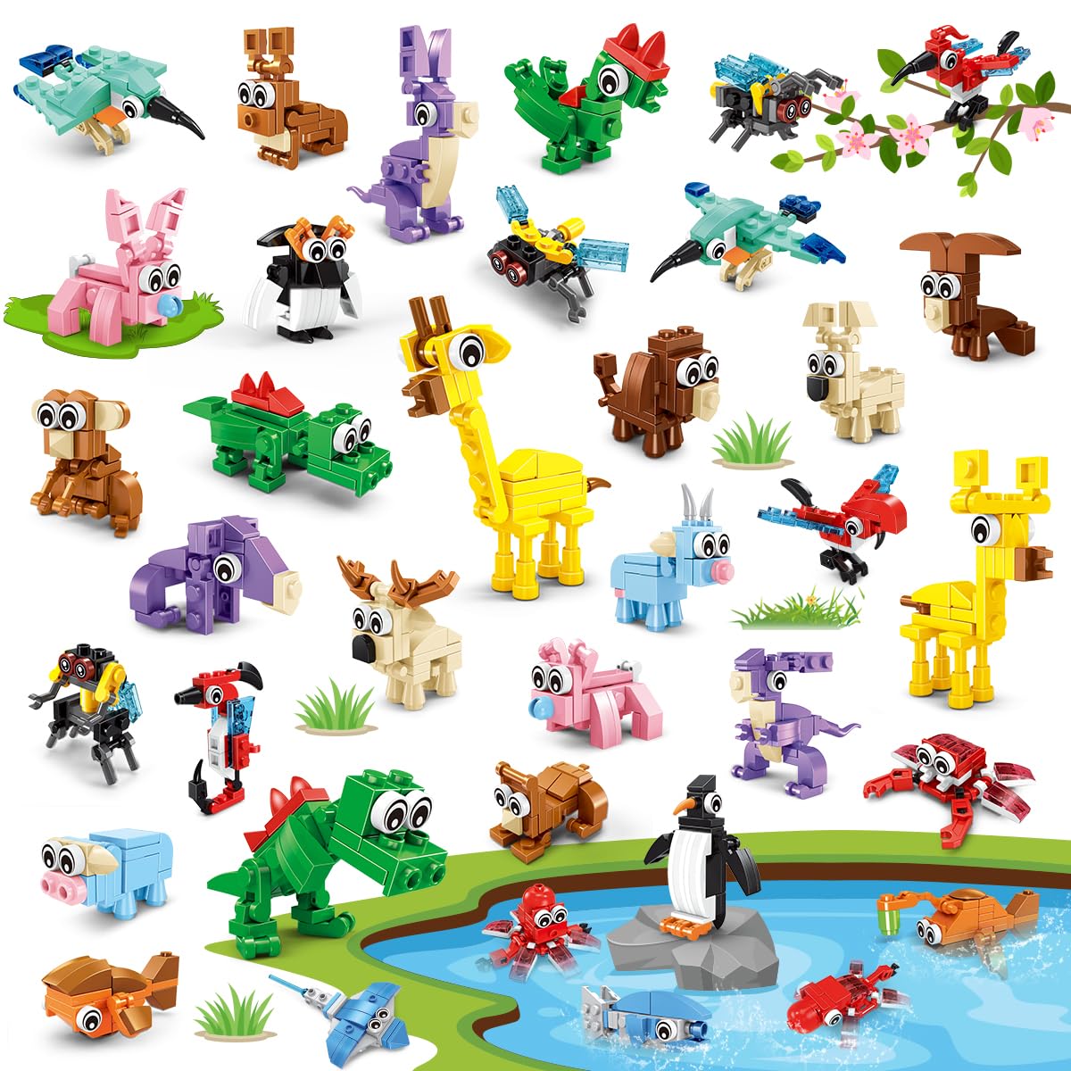 INSOON owl blocks for kids party favors, sparks imaginative play and animal recognition.
