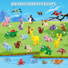 INSOON animal blocks variety pack for kids party favors, broad play possibilities.