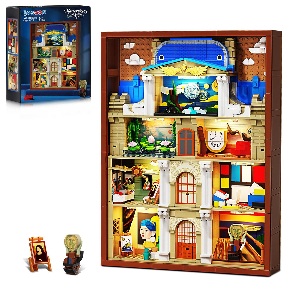 INSOON Artworks frame brick assembly showing detailed build for creative activity