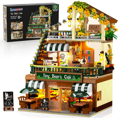 INSOON City Coffee House Building Set front view for creative city cafe play