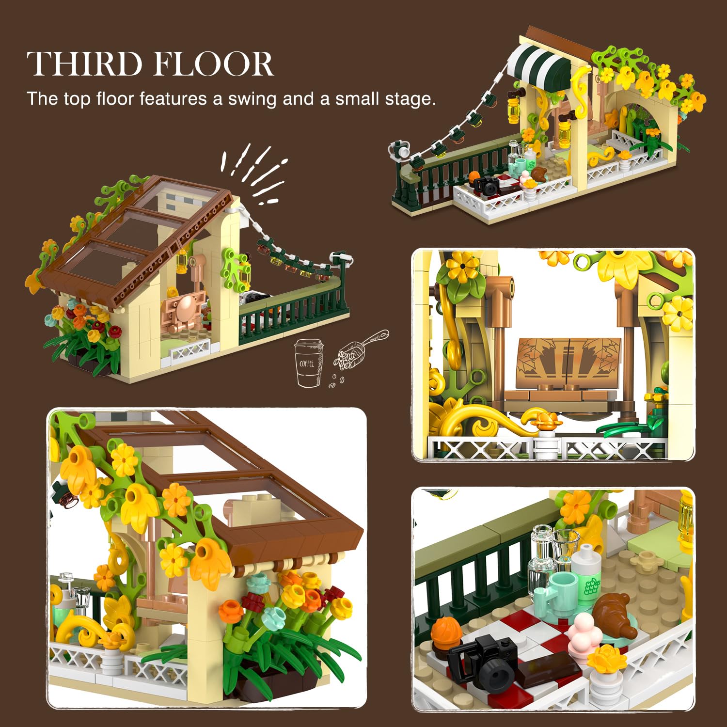 INSOON City Coffee House Building Set terrace reading nook ideal for quiet storytelling