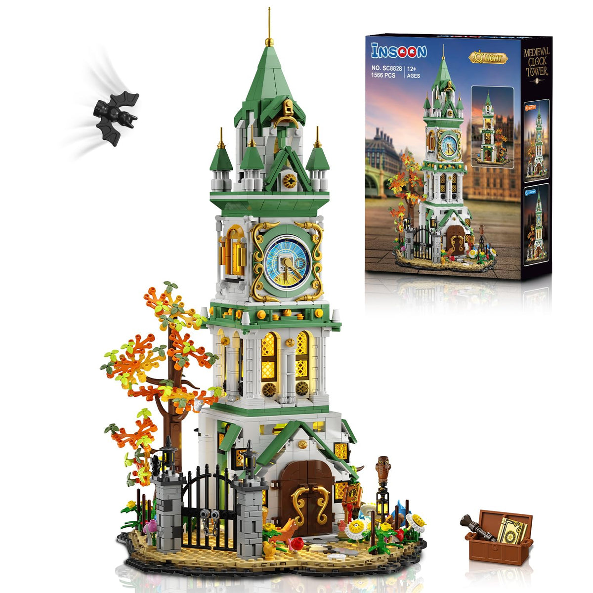 INSOON Magic Clock Tower exterior for stylish shelf display