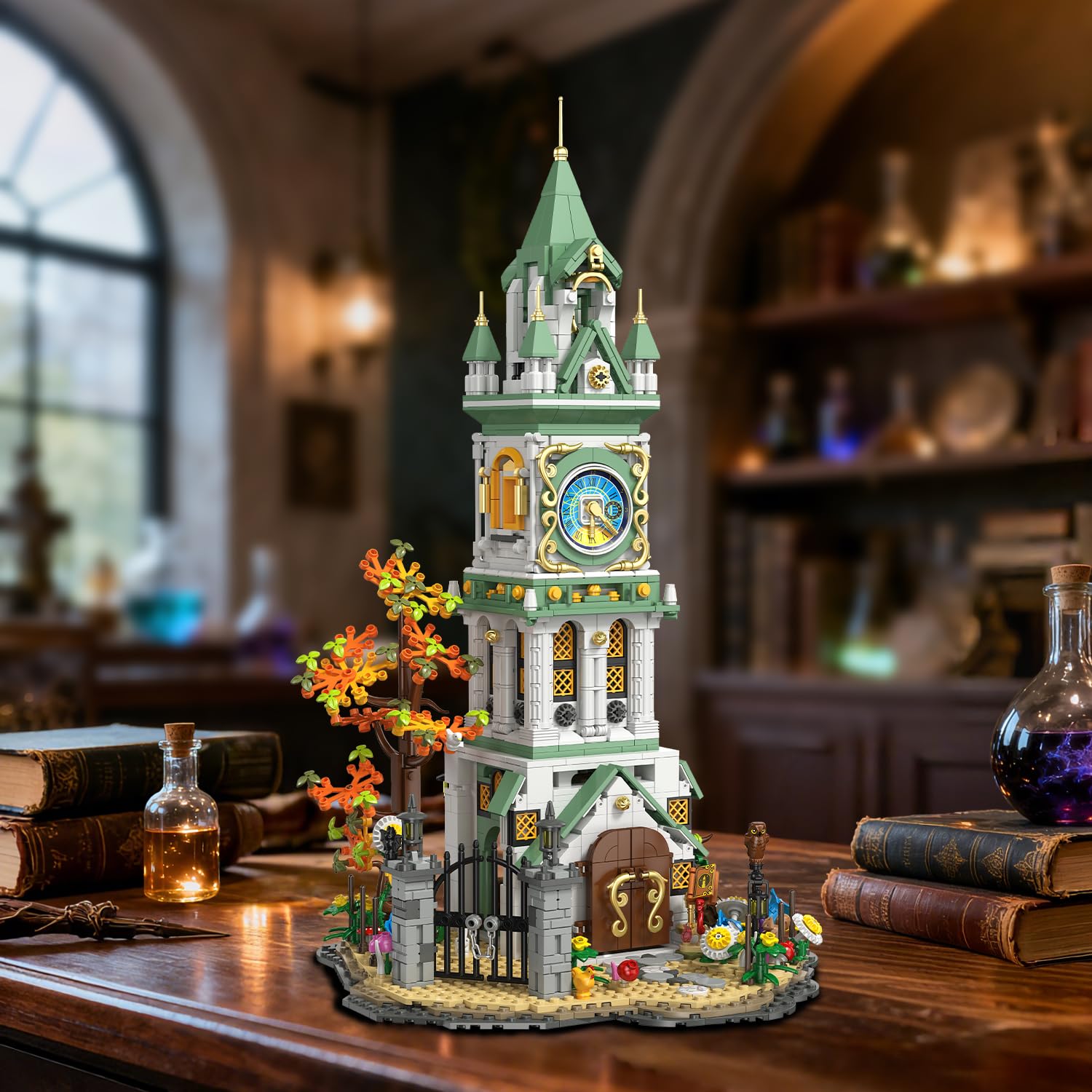 INSOON Magic Clock Tower owl detail highlights whimsical charm for nature-inspired decor