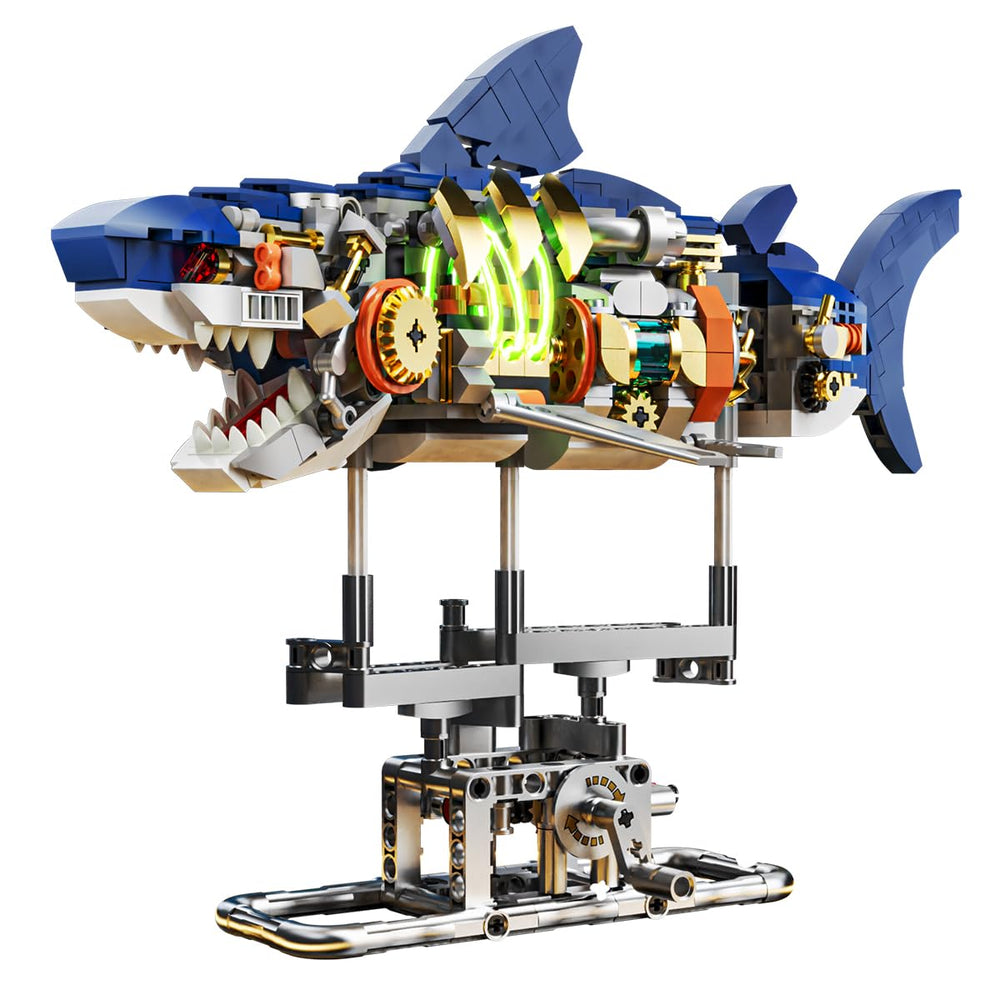 INSOON Mechanical Shark head with LED lights for dramatic display