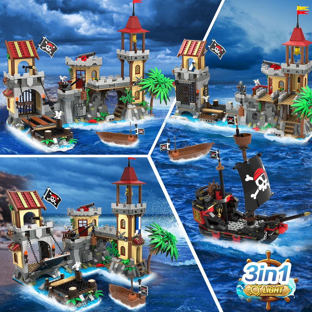 INSOON pirate castle display-piece anchors a striking home or office centerpiece.