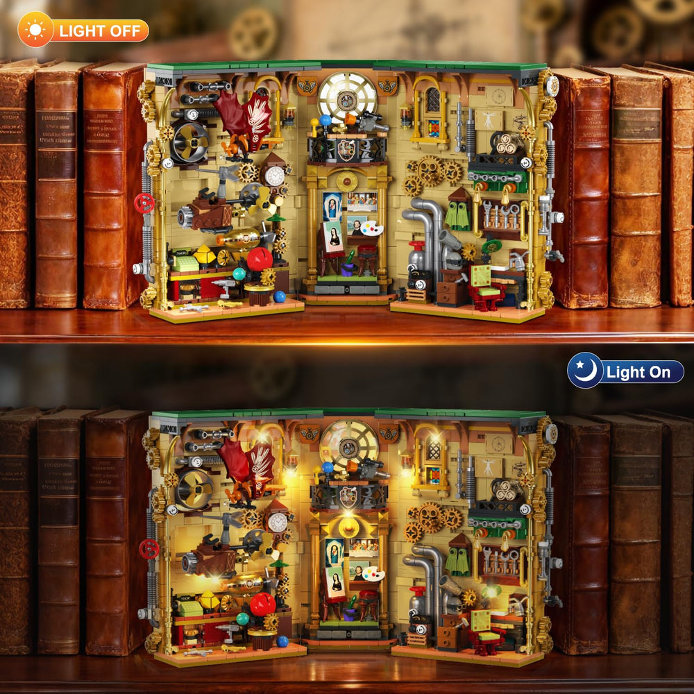 INSOON Stempunk Book Nook fully assembled display doubles as a conversation piece