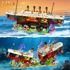 INSOON Titanic underwater wreck scene with marine life and seabed