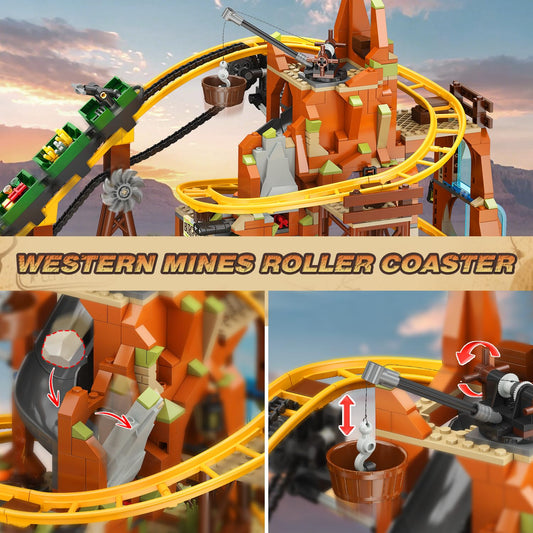 INSOON Western Roller Coaster mining train evokes action-packed storytelling and display-worthy excitement.