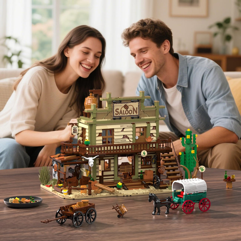 INSOON Western Saloon durable ABS bricks ensure smooth building experience.