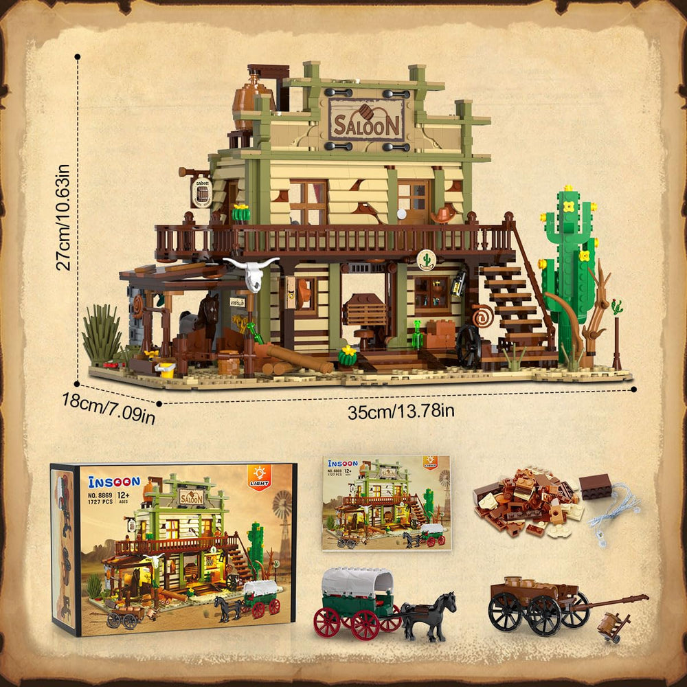 INSOON Western Saloon interior with tables and bottles fuels immersive play.