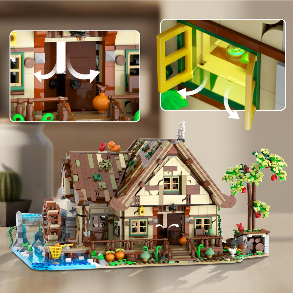 INSOON Wood Cabin Building Set built in lighting for ambient evenings