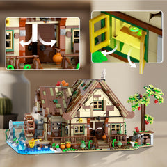 INSOON Wood Cabin Building Set built in lighting for ambient evenings