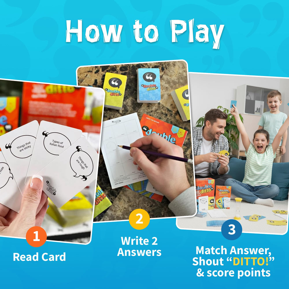 Inspiration Play Double Ditto score sheets simplify tracking wins and rounds