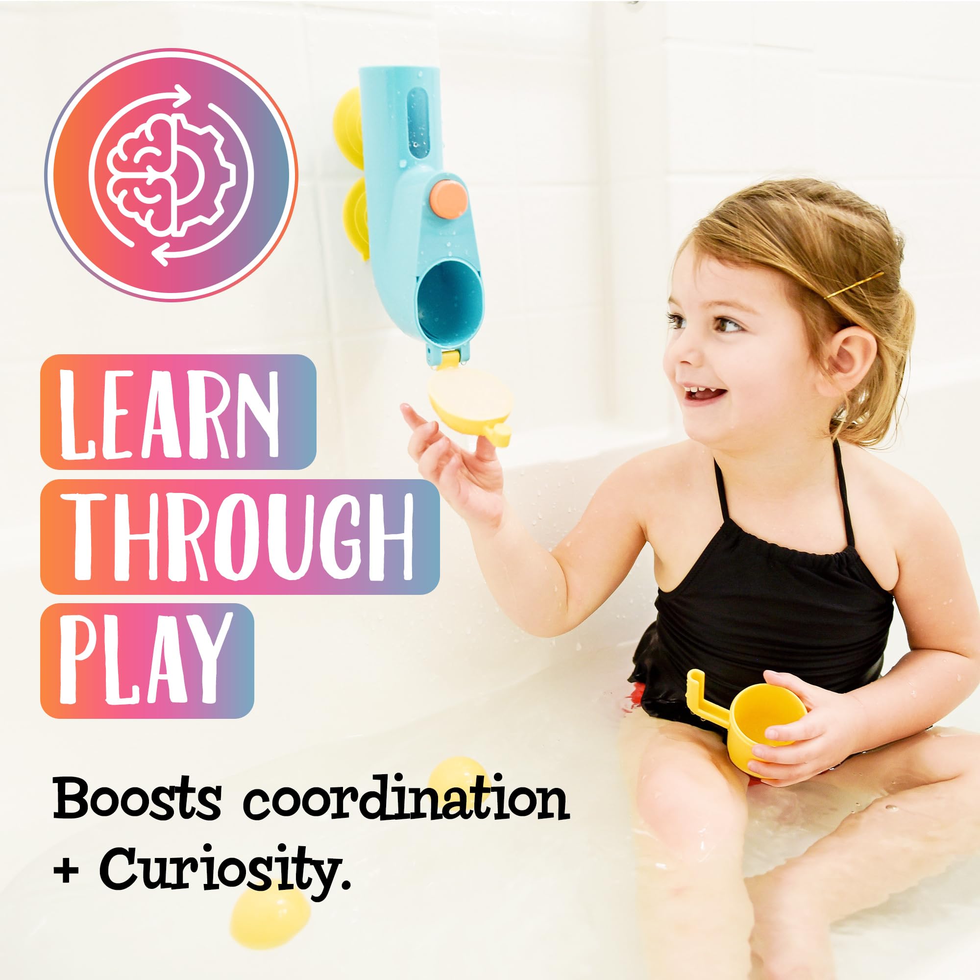 Inspiration Play Fill N' Splash Submarine mold-free-design keeps baths fresh.