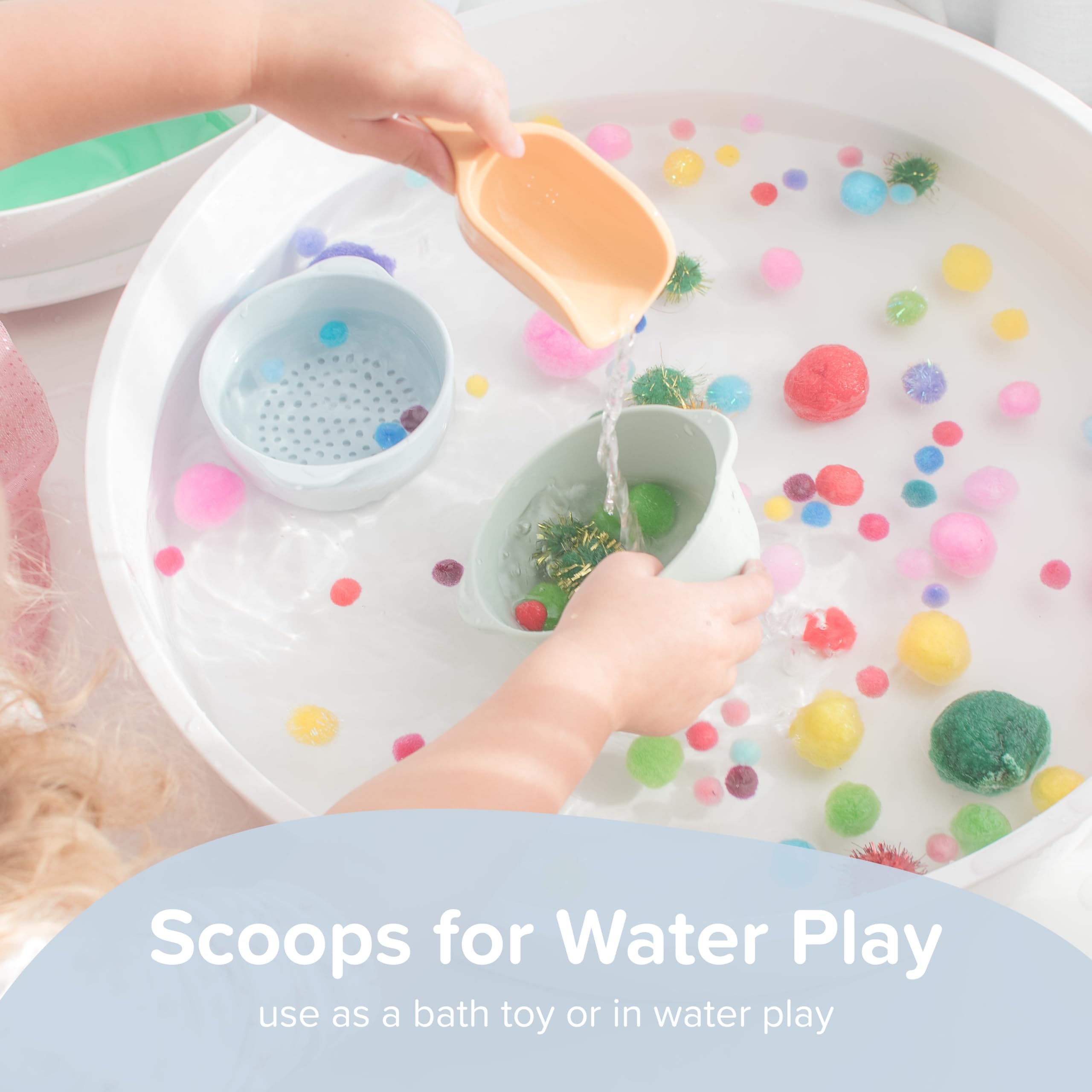 Inspire My Play BPA-free silicone scoops ensure safe, durable playtime